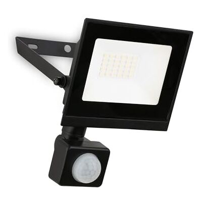 Briloner Foco LED exterior con sensor de movimiento, blanco neutro, 20W 1800 lm, orientable, IP65 resistente al polvo y al agua, proyector LED exterior, para jardín y garaje, 11 x 17 x 4 cm, Negro Briloner Foco LED exterior con sensor de movimiento, blanco neutro, 20W 1800 lm, orientable, IP65 resistente al polvo y al agua, proyector LED exterior, para jardín y garaje, 11 x 17 x 4 cm, Negro