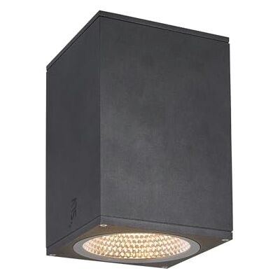 SLV luminaria de superficie de techo ENOLA SQUARE L / iluminación para paredes, entradas, luminaria de superficie de exterior / IP65 3000/4000 K 35 W 2500 / 2800 lm antracita 38 grados SLV luminaria de superficie de techo ENOLA SQUARE L / iluminación para paredes, entradas, luminaria de superficie de exterior / IP65 3000/4000 K 35 W 2500 / 2800 lm antracita 38 grados