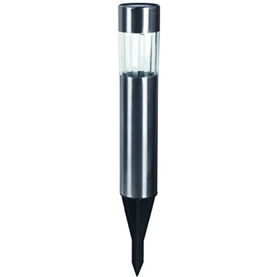 Velamp Pole Borne luminosa solar de jardín plástico plata Velamp Pole Borne luminosa solar de jardín plástico plata