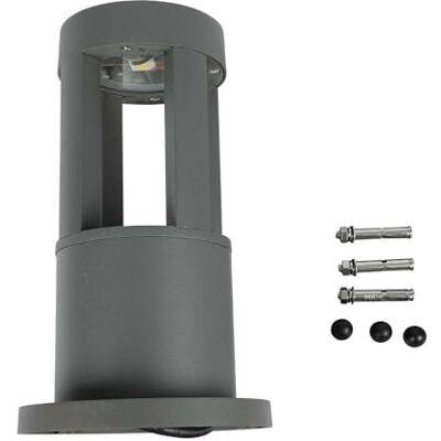 WatioWave Luz de bolardo LED 10W, 6400K, cuerpo gris, 25 cm de altura, ideal para iluminación exterior y de jardines. WatioWave Luz de bolardo LED 10W, 6400K, cuerpo gris, 25 cm de altura, ideal para iluminación exterior y de jardines.