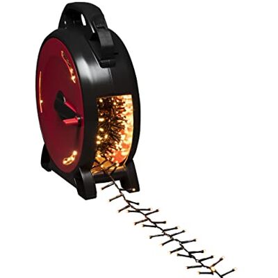 Konstsmide Micro LED Compactlights Cable retráctil (1000 diodos ámbar, 30 V, exterior (IP44), cable negro) Konstsmide Micro LED Compactlights Cable retráctil (1000 diodos ámbar, 30 V, exterior (IP44), cable negro)