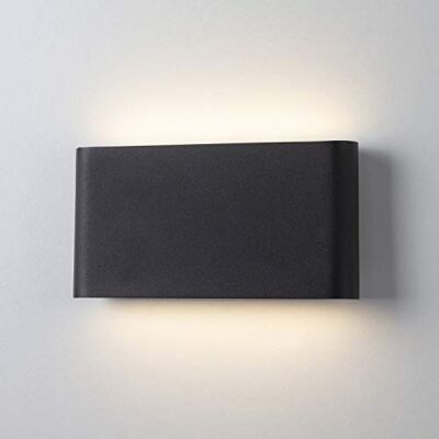 LUSSIOL Cosy Aplique de pared para interior y exterior, metal, 5 W, color negro LUSSIOL Cosy Aplique de pared para interior y exterior, metal, 5 W, color negro