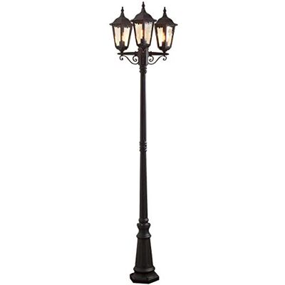 Konstsmide Firenze - Farola (57,5 x 57,5 x 220 cm, 3 x 100 W, IP43), Color Negro Mate Konstsmide Firenze - Farola (57,5 x 57,5 x 220 cm, 3 x 100 W, IP43), Color Negro Mate