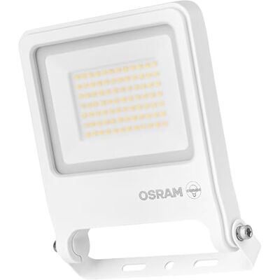OSRAM Proyector LED ENDURA FLOOD PC 50W, blanco cálido 3000K, 5000 lúmenes, IP65, aluminio reciclado, cable de conexión de 1 m, blanco, 100 lm/W OSRAM Proyector LED ENDURA FLOOD PC 50W, blanco cálido 3000K, 5000 lúmenes, IP65, aluminio reciclado, cable de conexión de 1 m, blanco, 100 lm/W