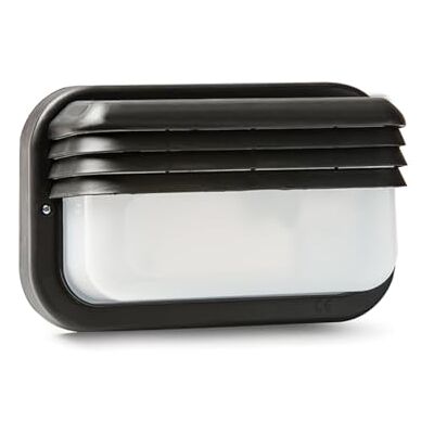 Famatel – Aplique Ecoled IP44 E-27 18W Difusor termoplástico Horizontal Bombillas E27 Producto certificado con CE Negro Famatel – Aplique Ecoled IP44 E-27 18W Difusor termoplástico Horizontal Bombillas E27 Producto certificado con CE Negro