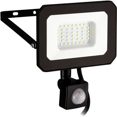 Eglo Foco LED exterior Risacca-E, 2800 lúmenes, proyector giratorio con sensor de movimiento, aplique de pared en aluminio negro, luz neutra, IP65 Eglo Foco LED exterior Risacca-E, 2800 lúmenes, proyector giratorio con sensor de movimiento, aplique de pared en aluminio negro, luz neutra, IP65
