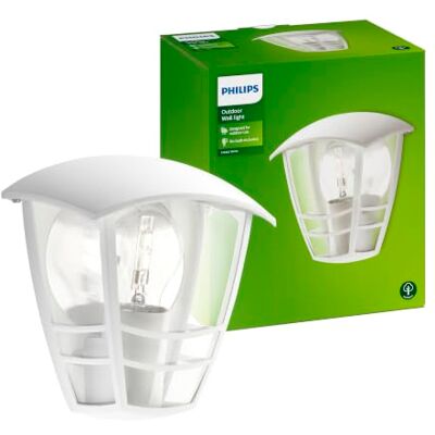 Philips MyGarden Creek Aplique de exterior, empotrado, casquillo gordo E27, bombilla no incluida, 19.5 cm, blanco Philips MyGarden Creek Aplique de exterior, empotrado, casquillo gordo E27, bombilla no incluida, 19.5 cm, blanco