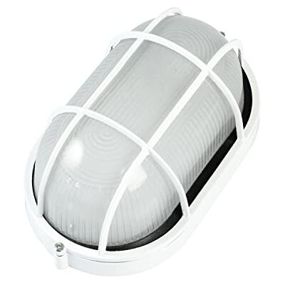 Amig Plafón de Exterior Estanco Mod.3-280 x 160 x 130 mm Aplique de Pared Decorativo Adecuado para Entradas, Fachadas, Jardines o Balcones de Casas Lámpara Ovalada de Aluminio Blanco Amig Plafón de Exterior Estanco Mod.3-280 x 160 x 130 mm Aplique de Pared Decorativo Adecuado para Entradas, Fachadas, Jardines o Balcones de Casas Lámpara Ovalada de Aluminio Blanco