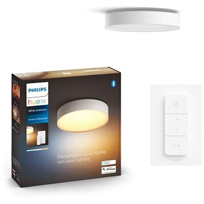 Philips – Lámpara inteligente, Hue Enrave M, Lámpara de Techo LED Inteligente, Luz Blanca de Cálida a Fría, Compatible con Alexa y Google Home, Color Blanco Philips – Lámpara inteligente, Hue Enrave M, Lámpara de Techo LED Inteligente, Luz Blanca de Cálida a Fría, Compatible con Alexa y Google Home, Color Blanco