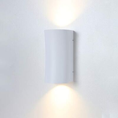 LUSSIOL Aplique de Pared Interior y Exterior Ruby, Blanco LUSSIOL Aplique de Pared Interior y Exterior Ruby, Blanco