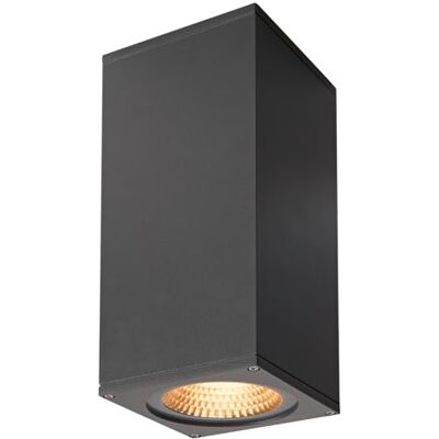 SLV Big Theo Wall/iluminación para Paredes, Caminos, entradas, Foco led, luminaria de Superficie de Exterior / IP44 3000 K 29 W 2130 130 LM Antracita 24 Grados, Anthracite, 13.5 x 13 x 29 cm SLV Big Theo Wall/iluminación para Paredes, Caminos, entradas, Foco led, luminaria de Superficie de Exterior / IP44 3000 K 29 W 2130 130 LM Antracita 24 Grados, Anthracite, 13.5 x 13 x 29 cm
