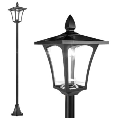 Outsunny Farola Solar Exterior con Panel Solar IP44 18x18x160 cm Negro Luz de Exterior, Encendido Automático, Impermeable, Marco de Acero Inoxidable, para Patio Terraza Outsunny Farola Solar Exterior con Panel Solar IP44 18x18x160 cm Negro Luz de Exterior, Encendido Automático, Impermeable, Marco de Acero Inoxidable, para Patio Terraza