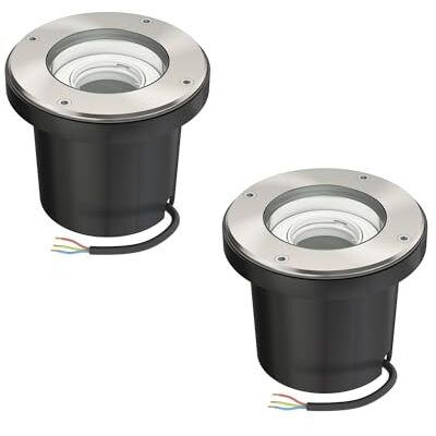 ledscom.de 2 unidades Lámpara empotrada en el suelo BOFU para exteriores, IP67, orientable, acero inoxidable, redonda, 150mm Ø, 1x GU10 máx. 15W ledscom.de 2 unidades Lámpara empotrada en el suelo BOFU para exteriores, IP67, orientable, acero inoxidable, redonda, 150mm Ø, 1x GU10 máx. 15W