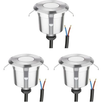 ledscom.de 3x Lámpara LED empotrada en el suelo AGENA para exteriores, IP65, acero inoxidable, redonda, 60mm Ø, blanco cálido ledscom.de 3x Lámpara LED empotrada en el suelo AGENA para exteriores, IP65, acero inoxidable, redonda, 60mm Ø, blanco cálido