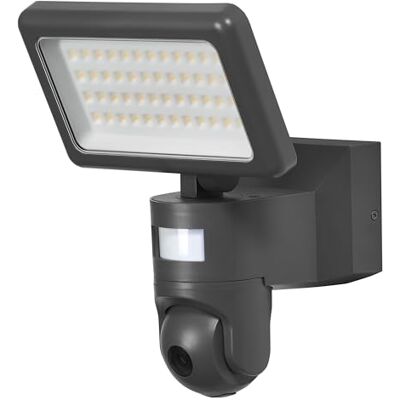 OSRAM Foco SMART+ WiFi con cámara HD, luz blanca cálida (3000 K), foco con sensor de movimiento y luz diurna, 2000 lúmenes, regulable, IP44 OSRAM Foco SMART+ WiFi con cámara HD, luz blanca cálida (3000 K), foco con sensor de movimiento y luz diurna, 2000 lúmenes, regulable, IP44