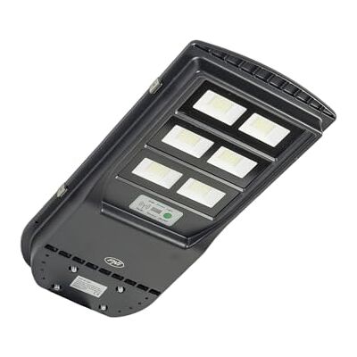 PNI Farola SL220 de 200 W, con panel solar integrado de 15 W, 6500 K, 1700 lm, 3 baterías integradas de 15 Ah y sensor de movimiento por microondas. PNI Farola SL220 de 200 W, con panel solar integrado de 15 W, 6500 K, 1700 lm, 3 baterías integradas de 15 Ah y sensor de movimiento por microondas.