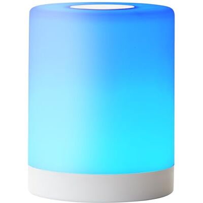 Brilliant Lámpara de mesa LED Aro en blanco, inalámbrica con batería, 3000 K, cambio de color RGB, regulador de intensidad táctil, carga USB, IP44, resistente a salpicaduras, portátil, altura de 11,6 cm, ideal Brilliant Lámpara de mesa LED Aro en blanco, inalámbrica con batería, 3000 K, cambio de color RGB, regulador de intensidad táctil, carga USB, IP44, resistente a salpicaduras, portátil, altura de 11,6 cm, ideal