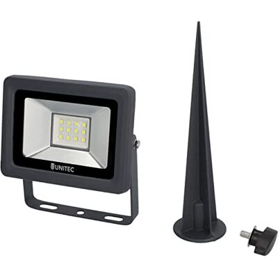 Unitec LED Foco estaca, 10 W, 800 lúmenes, IP65, antracita Unitec LED Foco estaca, 10 W, 800 lúmenes, IP65, antracita