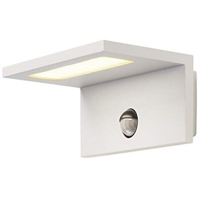 SLV luminaria de superficie de pared LED SENSOR WL/iluminación para paredes, caminos, entradas, lámpara de jardín / IP44 3000 K 9,8 W 560 lm blanco 100 grados SLV luminaria de superficie de pared LED SENSOR WL/iluminación para paredes, caminos, entradas, lámpara de jardín / IP44 3000 K 9,8 W 560 lm blanco 100 grados