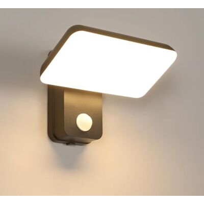 DELIPOP LED Lámpara de Pared Exterior Interior IP65, 16W Moderno Aplique de Pared con Sensor de Movimiento, 350°Rotación Apliques Negro para Entrada Jardines Balcones Sala, Blanco Cálido 3000K DELIPOP LED Lámpara de Pared Exterior Interior IP65, 16W Moderno Aplique de Pared con Sensor de Movimiento, 350°Rotación Apliques Negro para Entrada Jardines Balcones Sala, Blanco Cálido 3000K
