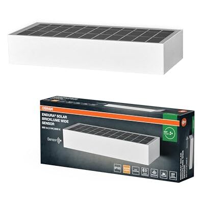 OSRAM ENDURA STYLE BRICKLUME sensor, luz solar, 6W, 850lm, blanco, iluminación indirecta, detector de movimiento, sensor de luz diurna, clase de protección IP65, temperatura de color 3.000K OSRAM ENDURA STYLE BRICKLUME sensor, luz solar, 6W, 850lm, blanco, iluminación indirecta, detector de movimiento, sensor de luz diurna, clase de protección IP65, temperatura de color 3.000K