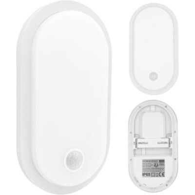 Maclean Lámpara LED sensor de movimiento, 18 W, IP65, color regulable (Blanco, 21,2x11,3x4,5 cm) Maclean Lámpara LED sensor de movimiento, 18 W, IP65, color regulable (Blanco, 21,2x11,3x4,5 cm)