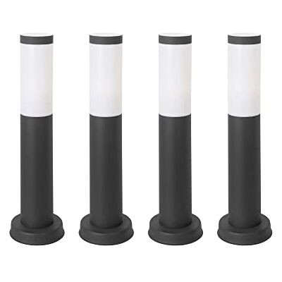 FORLIGHT Koral (4uds) Baliza Exterior para Jardín Resistente al Agua IP55. Poste de Luz para Sendero y Camino. Lámpara Bolardo de Acero Inoxidable Gris Urbano 23W. Farolillo Moderno Zonas de Paso FORLIGHT Koral (4uds) Baliza Exterior para Jardín Resistente al Agua IP55. Poste de Luz para Sendero y Camino. Lámpara Bolardo de Acero Inoxidable Gris Urbano 23W. Farolillo Moderno Zonas de Paso