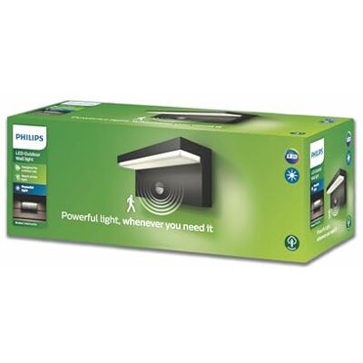 Philips myGarden 1648493P0 Lámpara de pared con sensor de movimiento LED de 9 W, IP44, 2700 Kelvin Philips myGarden 1648493P0 Lámpara de pared con sensor de movimiento LED de 9 W, IP44, 2700 Kelvin