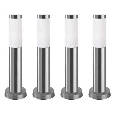 FORLIGHT Koral (2 uds) Baliza Exterior para Jardín Resistente al Agua IP55. Poste de Luz para Sendero y Camino. Lámpara Bolardo de Acero Inoxidable Gris Urbano 23W. Farolillo Moderno Zonas de Paso FORLIGHT Koral (2 uds) Baliza Exterior para Jardín Resistente al Agua IP55. Poste de Luz para Sendero y Camino. Lámpara Bolardo de Acero Inoxidable Gris Urbano 23W. Farolillo Moderno Zonas de Paso