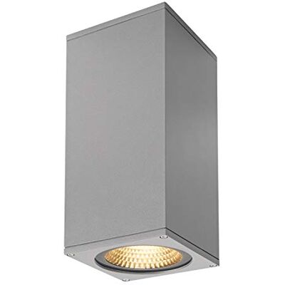 SLV a + + to a, Big Theo Wall – Lámpara de pared, 3000 K Flood/Beam, 29 W, aluminio, vidrio, plateado 29W 230V SLV a + + to a, Big Theo Wall – Lámpara de pared, 3000 K Flood/Beam, 29 W, aluminio, vidrio, plateado 29W 230V