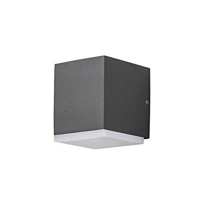 Konstsmide Monza Lámpara de Pared para Exteriores (Forma Cuadrada, LED, Alta Potencia, 1 Bombilla LED de 6 W, Lente de acrílico Esmerilado opalino, Aluminio, IP54, luz Exterior, Antracita) Konstsmide Monza Lámpara de Pared para Exteriores (Forma Cuadrada, LED, Alta Potencia, 1 Bombilla LED de 6 W, Lente de acrílico Esmerilado opalino, Aluminio, IP54, luz Exterior, Antracita)