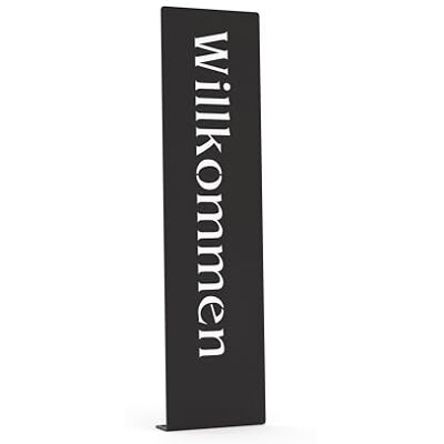 Alberts Hiyard Silhona Estela de diseño de metal para exteriores, color negro mate, 300 x 1152 mm, resistente a la intemperie y acabado de alta calidad Alberts Hiyard Silhona Estela de diseño de metal para exteriores, color negro mate, 300 x 1152 mm, resistente a la intemperie y acabado de alta calidad
