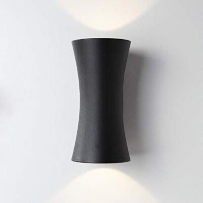 LUSSIOL Oozy Aplique de pared (5 W, interior/exterior), color negro LUSSIOL Oozy Aplique de pared (5 W, interior/exterior), color negro