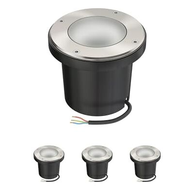 ledscom.de Lámpara empotrada , exterior, IP67, orientable, acero inoxidable, redonda, 150mm Ø, 1x GU10 máx. 15W, cristal esmerilado, 4pzas. ledscom.de Lámpara empotrada , exterior, IP67, orientable, acero inoxidable, redonda, 150mm Ø, 1x GU10 máx. 15W, cristal esmerilado, 4pzas.