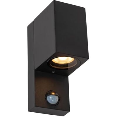 LUCIDE ZARO Foco de pared/Lámpara de pared Dentro/Fuera 1xGU10 IP65 Sensor movimiento & día/noche (desactivable) Negro LUCIDE ZARO Foco de pared/Lámpara de pared Dentro/Fuera 1xGU10 IP65 Sensor movimiento & día/noche (desactivable) Negro