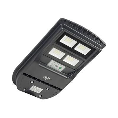 PNI Farola SL210 de 100 W, con panel solar integrado de 10 W, 6500 K, 1000 lm, 2 baterías integradas de 10 Ah y sensor de movimiento por microondas. PNI Farola SL210 de 100 W, con panel solar integrado de 10 W, 6500 K, 1000 lm, 2 baterías integradas de 10 Ah y sensor de movimiento por microondas.