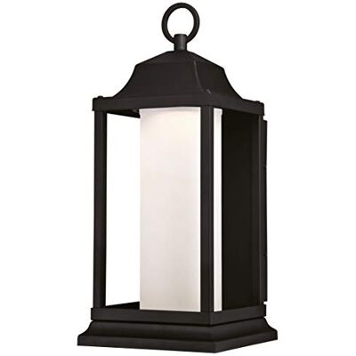 Westinghouse 63472 Lámpara de pared para exteriores con LED regulable, acabado en negro texturizado con cristal esmerilado Westinghouse 63472 Lámpara de pared para exteriores con LED regulable, acabado en negro texturizado con cristal esmerilado