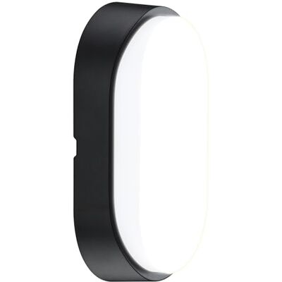 Luceco Aplique de Pared Ovaldo 10W LED, Lámpara Negro/Blanco Impermeable, iluminación para Exterior, Jardin, Terraza, Patio Luceco Aplique de Pared Ovaldo 10W LED, Lámpara Negro/Blanco Impermeable, iluminación para Exterior, Jardin, Terraza, Patio