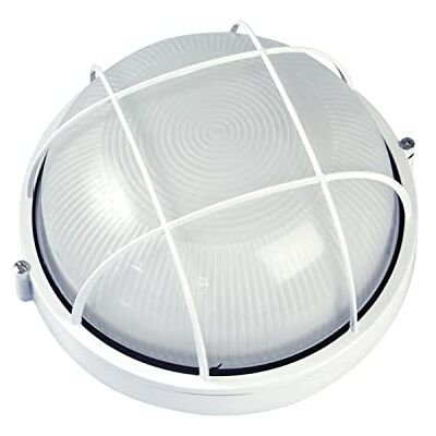 Amig Plafón de Exterior Estanco Mod.1 Ø 240 x 125 mm Aplique de Pared Decorativo Adecuado para Entradas, Fachadas, Jardines o Balcones de Casas Lámpara Redonda de Aluminio Blanco Amig Plafón de Exterior Estanco Mod.1 Ø 240 x 125 mm Aplique de Pared Decorativo Adecuado para Entradas, Fachadas, Jardines o Balcones de Casas Lámpara Redonda de Aluminio Blanco