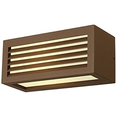 SLV Box-L/iluminación para Paredes, Caminos, entradas, Foco led, luminaria de Superficie de Exterior, lámpara de jardín / E27 IP54 18 W óxido, Herrumbre SLV Box-L/iluminación para Paredes, Caminos, entradas, Foco led, luminaria de Superficie de Exterior, lámpara de jardín / E27 IP54 18 W óxido, Herrumbre