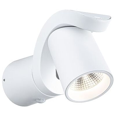 Paulmann Aplique de exterior LED Cuff, detector de movimientos, IP44 76x217mm 3000K 10W 700lm 230V 70° blanco, aluminio, luminaria exterior Paulmann Aplique de exterior LED Cuff, detector de movimientos, IP44 76x217mm 3000K 10W 700lm 230V 70° blanco, aluminio, luminaria exterior