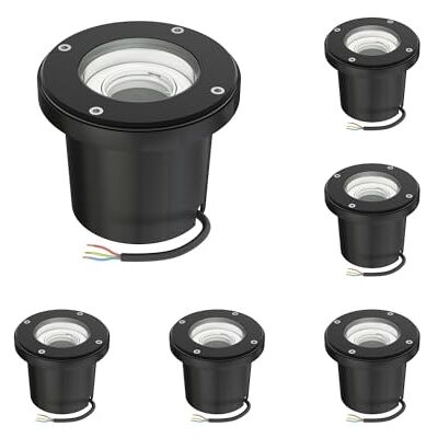 ledscom.de Lámpara empotrada BOFU, Exterior, IP67, orientable, negra, redonda, 150mm Ø, 1x GU10 max. 15W, 6pcs. ledscom.de Lámpara empotrada BOFU, Exterior, IP67, orientable, negra, redonda, 150mm Ø, 1x GU10 max. 15W, 6pcs.