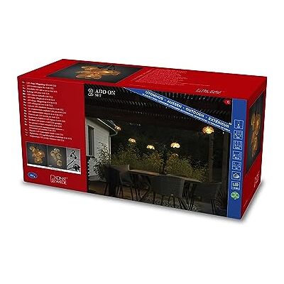 Konstsmide Cadenas de jardín de Cerveza LED, ampliación del Sistema, 10 diodos ámbar, Exterior (IP44), Cable Negro Konstsmide Cadenas de jardín de Cerveza LED, ampliación del Sistema, 10 diodos ámbar, Exterior (IP44), Cable Negro