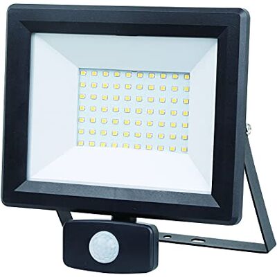 Gefom Proyector LED de pared (50 W, con detector de movimiento), color negro Gefom Proyector LED de pared (50 W, con detector de movimiento), color negro