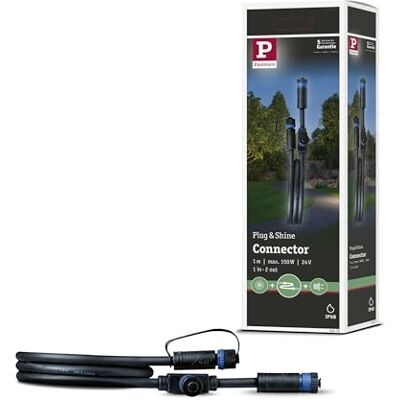 Paulmann Cable Plug & Shine (1 m, IP68), color negro Paulmann Cable Plug & Shine (1 m, IP68), color negro