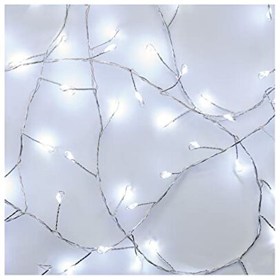 EMOS Guirnalda de luces LED Nano Blanco Frío 2,4 m Alambre Luminoso en racimo Plateado Función Temporizador 6/18 h Funcionamiento con pilas (3 x AA) Tiempo de iluminación 10000 h IP20 para interior EMOS Guirnalda de luces LED Nano Blanco Frío 2,4 m Alambre Luminoso en racimo Plateado Función Temporizador 6/18 h Funcionamiento con pilas (3 x AA) Tiempo de iluminación 10000 h IP20 para interior