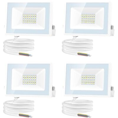 Aigostar Foco LED Exterior 20w,2050LM Foco Proyector, IP65 Impermeable Luz de Seguridad,Blanco Natural 4000K Floodlight LED,Para Jardín,Patio,Garaje paquete de 4 Aigostar Foco LED Exterior 20w,2050LM Foco Proyector, IP65 Impermeable Luz de Seguridad,Blanco Natural 4000K Floodlight LED,Para Jardín,Patio,Garaje paquete de 4