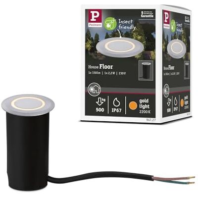 Paulmann Lum.exterior LED, luminaria empotr.suelo, luz dorada, resp. con los insectos IP67 redonda 50mm 2200K 2,2W 15lm 230V alu plástico, metal Paulmann Lum.exterior LED, luminaria empotr.suelo, luz dorada, resp. con los insectos IP67 redonda 50mm 2200K 2,2W 15lm 230V alu plástico, metal