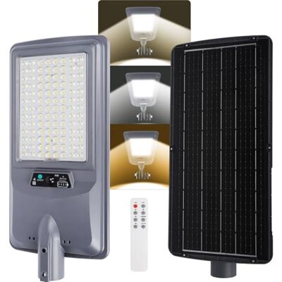 Aigostar 300W Farolas Solares Exterior, 15000mAh Batería de Gran Capacidad, 3000K/4500K/6500K Ajustables, 3000LM, IP65, Farola LED Exterior con Sensor de Movimiento para Patio, No Incluye Soporte Aigostar 300W Farolas Solares Exterior, 15000mAh Batería de Gran Capacidad, 3000K/4500K/6500K Ajustables, 3000LM, IP65, Farola LED Exterior con Sensor de Movimiento para Patio, No Incluye Soporte