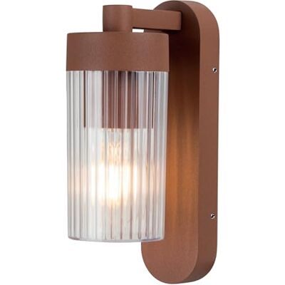 Lumisky Lámpara de pared exterior en sector casquillo E27 corten H24cm Lumisky Lámpara de pared exterior en sector casquillo E27 corten H24cm